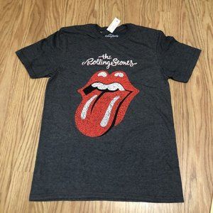 The Rolling Stones Graphic Tee Tongue Crewneck Short Sleeve Gray Size Small NEW